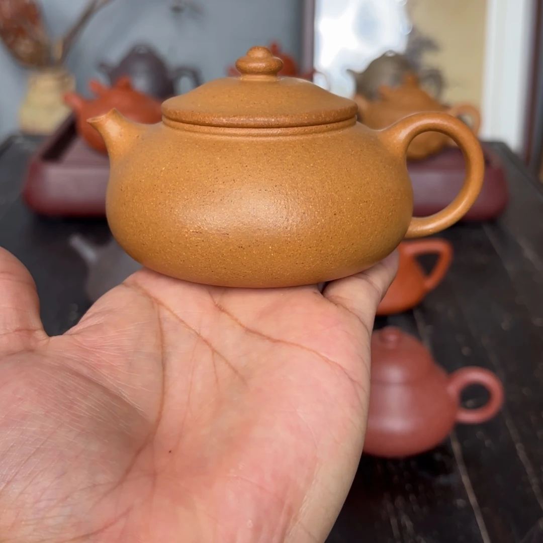 紫砂茶壶寒江180毫升黄金段