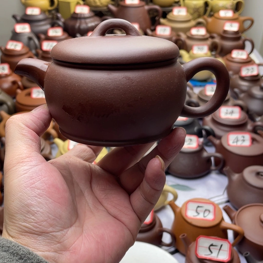 天***鳞茶壶紫砂宜兴紫砂半手工