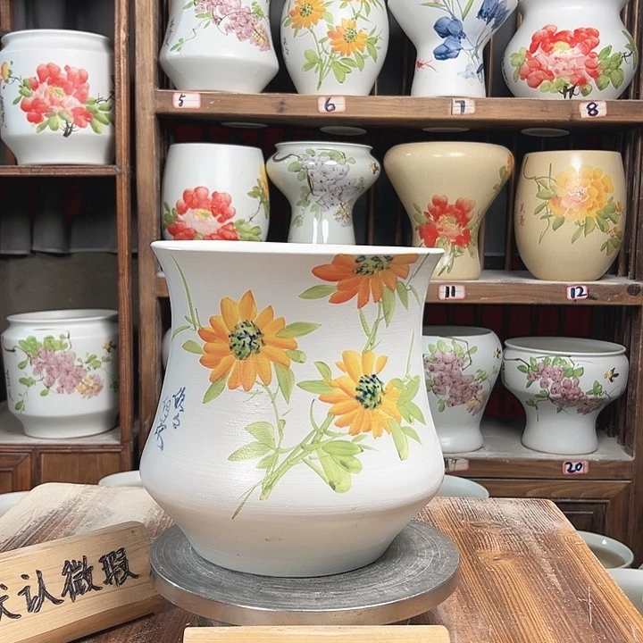 摆件小蛮腰向日葵新款陶瓷陶瓷