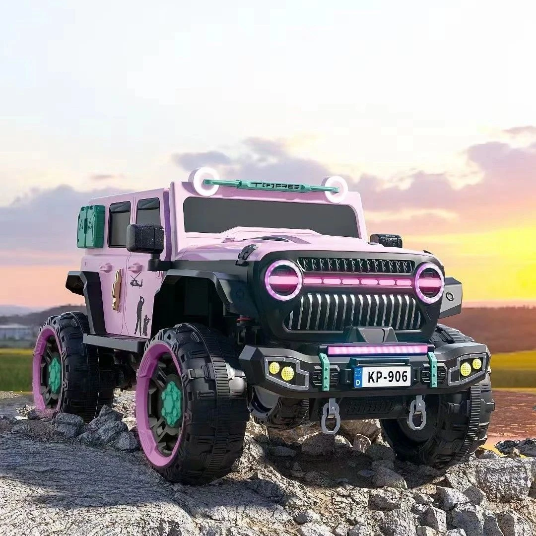 牧马人儿童电动车四轮汽车越野车宝宝带遥控玩具车大人可坐人童车