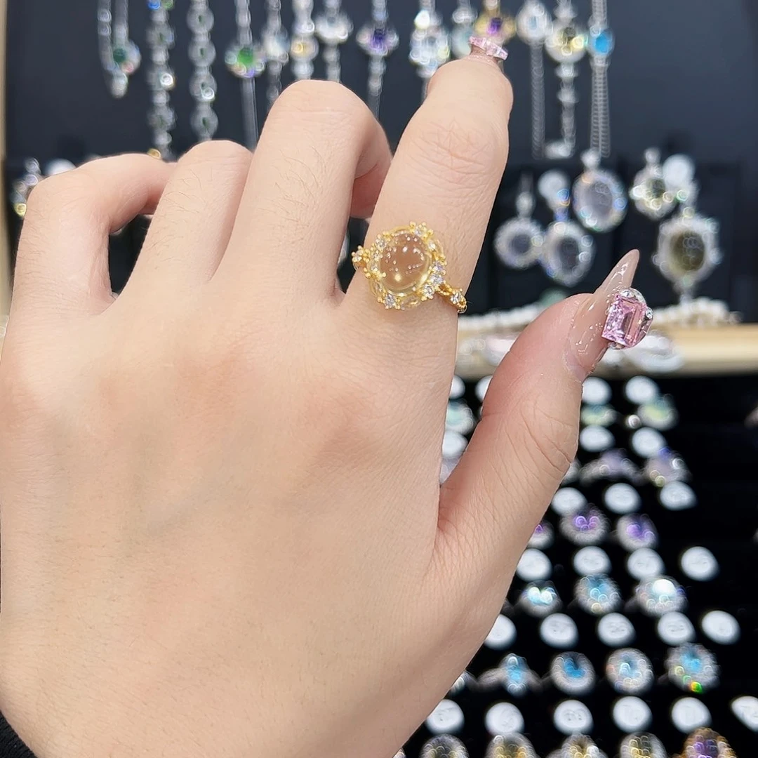 紫晶戒指银S925镶嵌天然