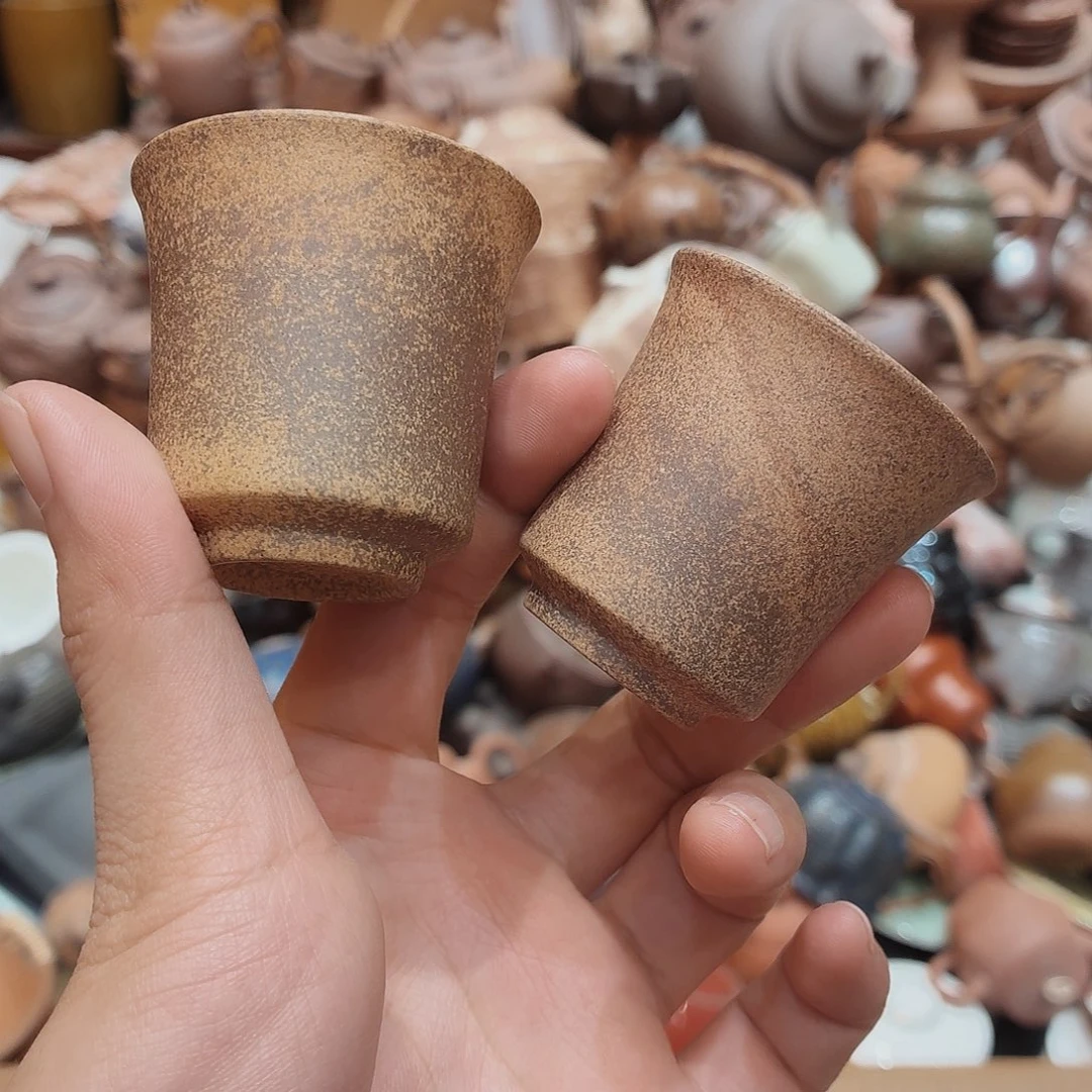 柴烧老岩泥高温茶器皿