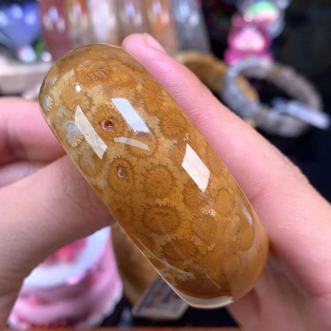 【闪购商品】颈饰未镶嵌硅化珊瑚（珊瑚玉）42号54圈共生花花