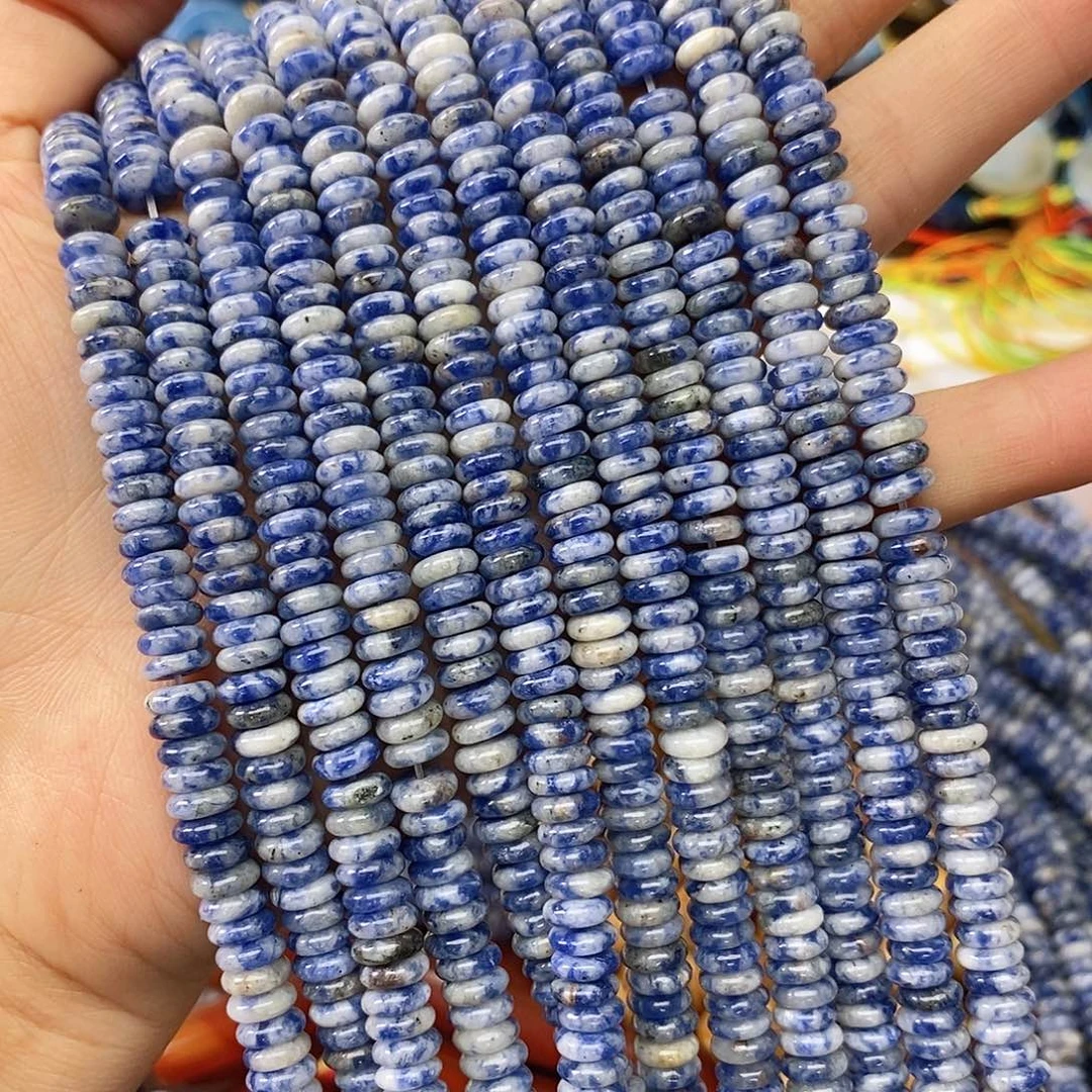 玛瑙/玉髓合金珠宝半成品卡六蓝点石算盘一条