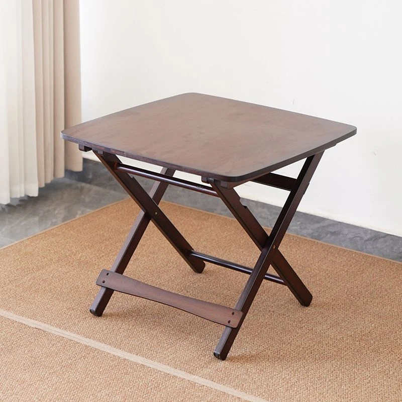 【精选厂家】楠竹折叠桌子餐桌家用小户型饭桌户外便携简易方桌正方