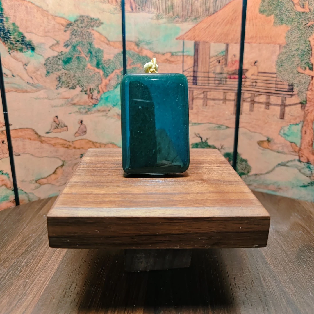 J和田玉无事牌吊坠0525