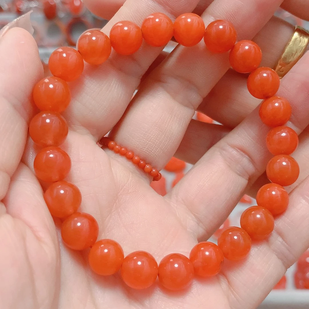 南红玛瑙手串未镶嵌