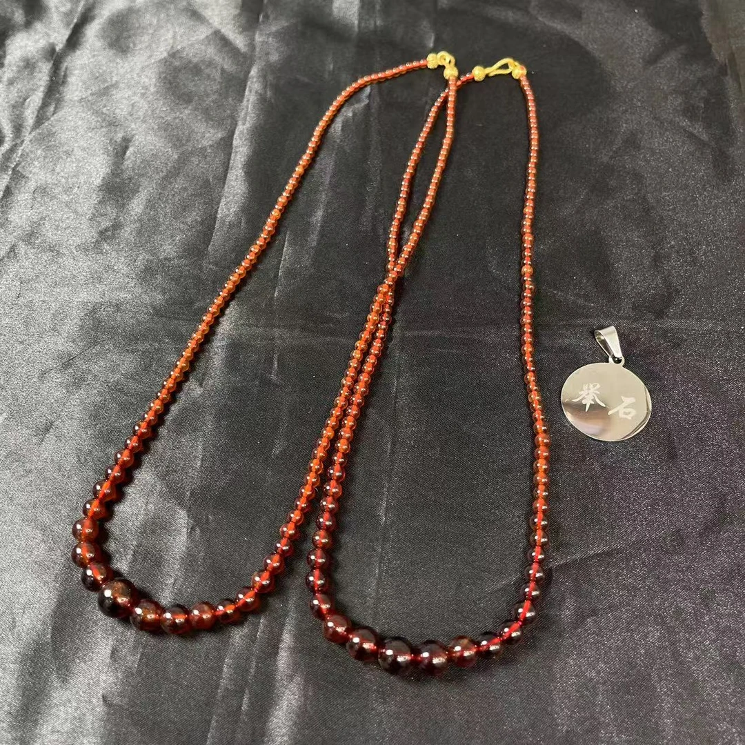 【举石饰品】X0123-5062-47石榴石项链（一件/多样性发/约3-9mm+）u