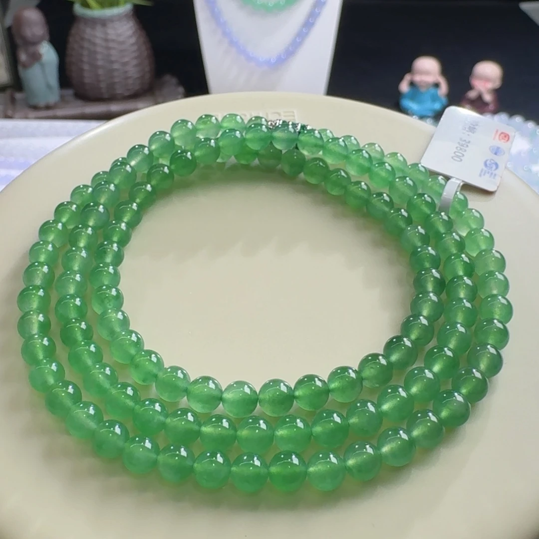 老****未镶嵌手链翡翠冰玻果冻起光满绿卡5（老四火）尾款超值力推！