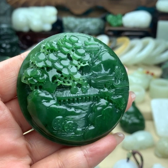 和田玉（碧玉）挂件未镶嵌