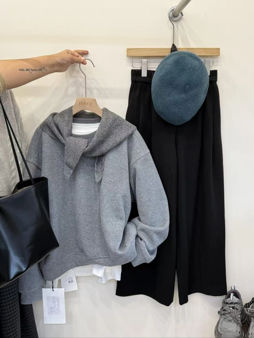 美羊白色半拖独立女装四季款