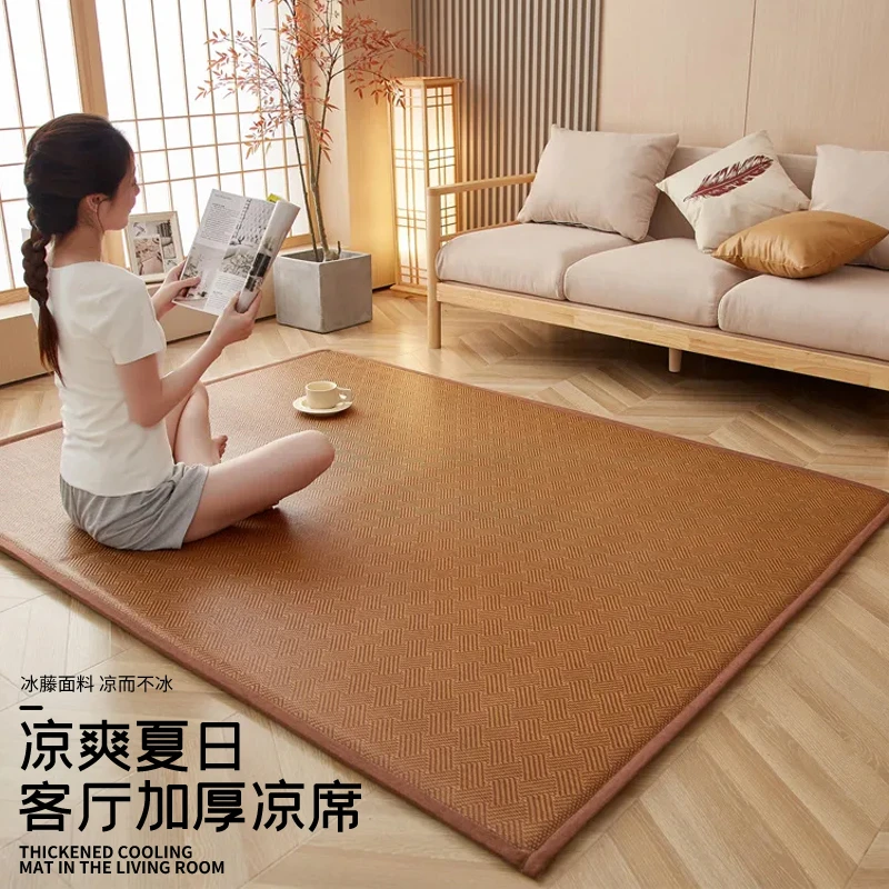 【支持定制】单人学生宿舍夏季冰凉藤席凉席不闷汗可折叠收纳多