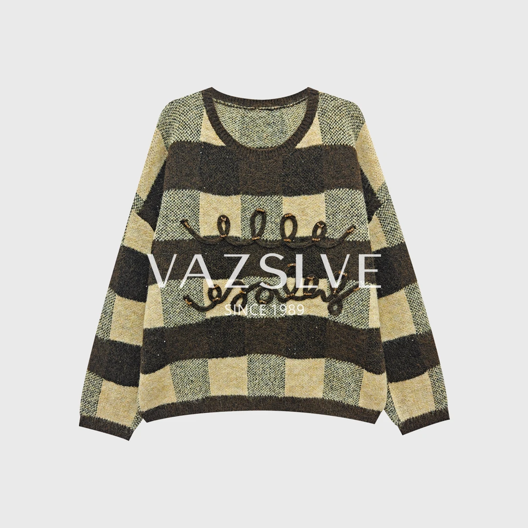 【VAZSLVE/全新奢品】捡漏 "定格时光"秋冬设计师百搭毛衣MY15666