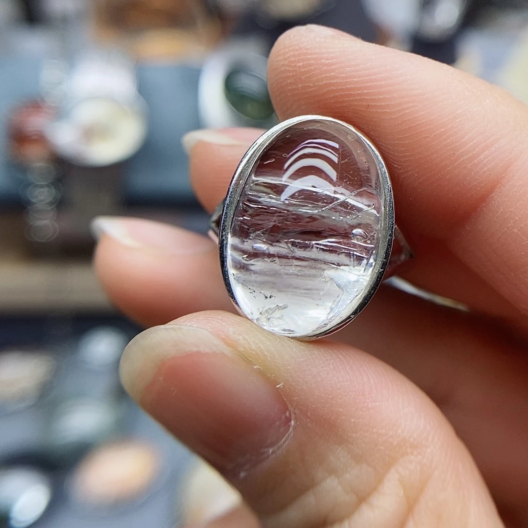 水晶银S925镶嵌珠宝半成品定制水晶