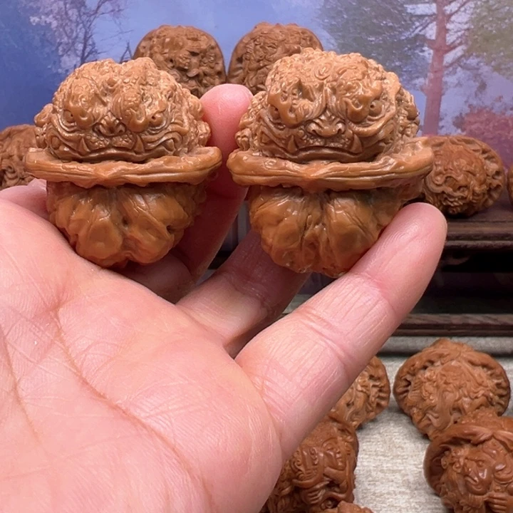 核桃把件蛤蟆头龙蟾