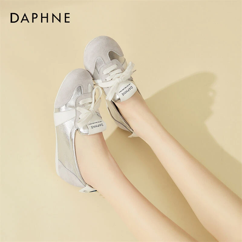 达芙妮阿甘鞋2025新款芭蕾德训鞋系带复古百搭轻便小白鞋夏季女鞋