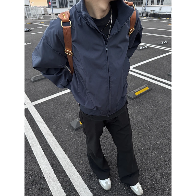 美式复古短款飞行员夹克男款2025秋季新款bomber廓形宽松工装外套