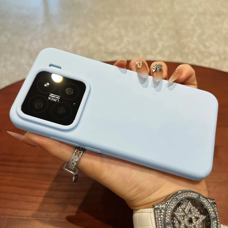 液态硅胶适用小米15Pro手机壳纯色简约小米15/14/13ultra大孔防摔