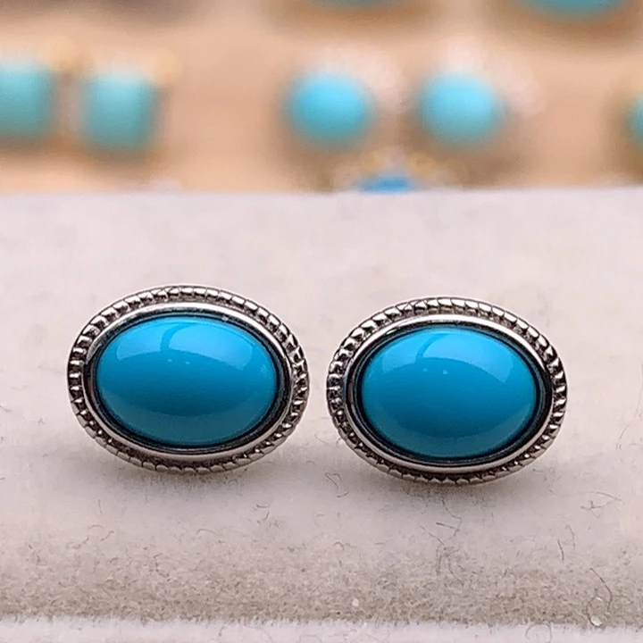 绿松石银S925镶嵌珠宝奇石