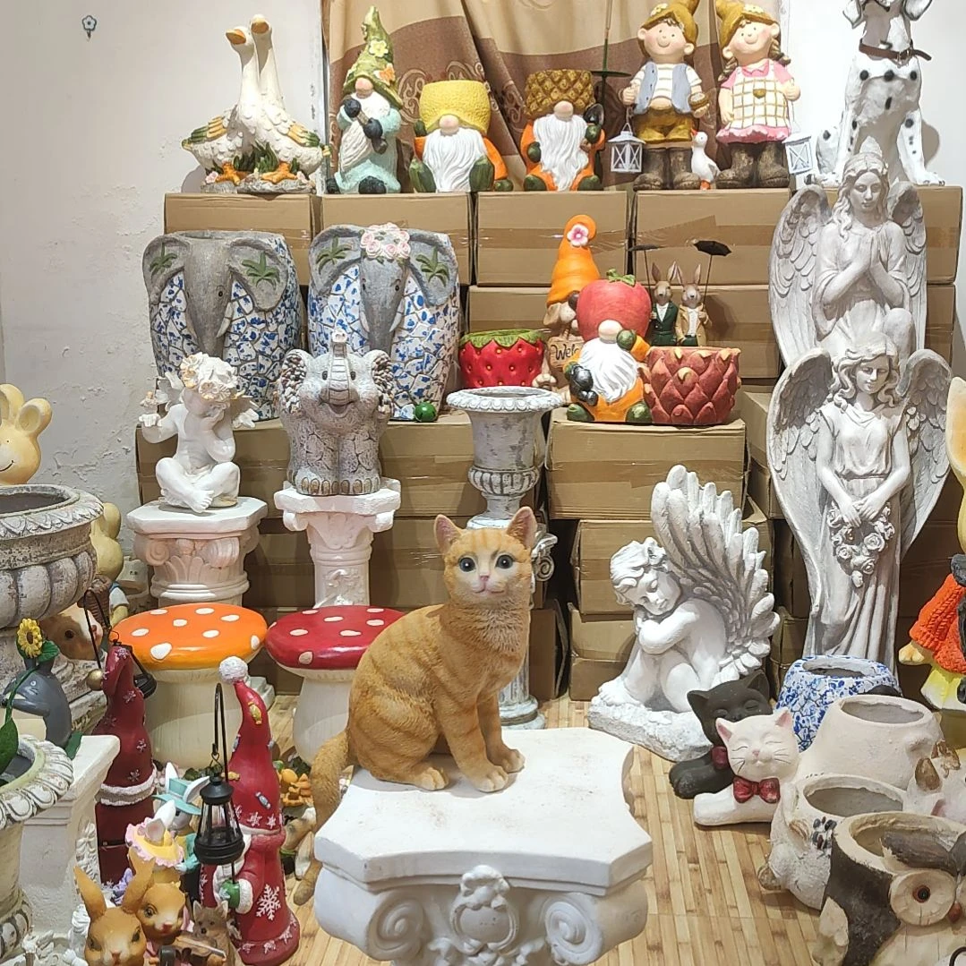 合成树脂树脂橘猫摆件一个