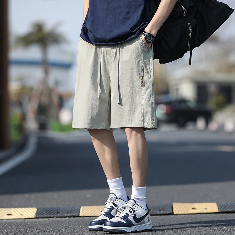 男士夏季薄款宽松潮流五分运动直筒百搭外穿韩版中裤沙滩ins日系