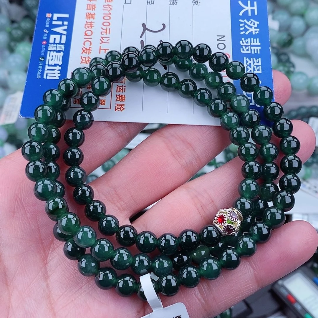 翡翠毛衣链未镶嵌