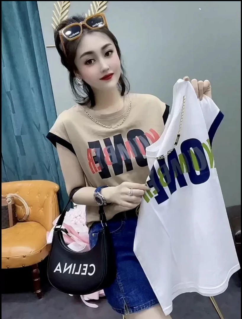 欧货蕾丝镂空后背上衣女夏季2025新款宽松显瘦洋气重工短袖T恤女