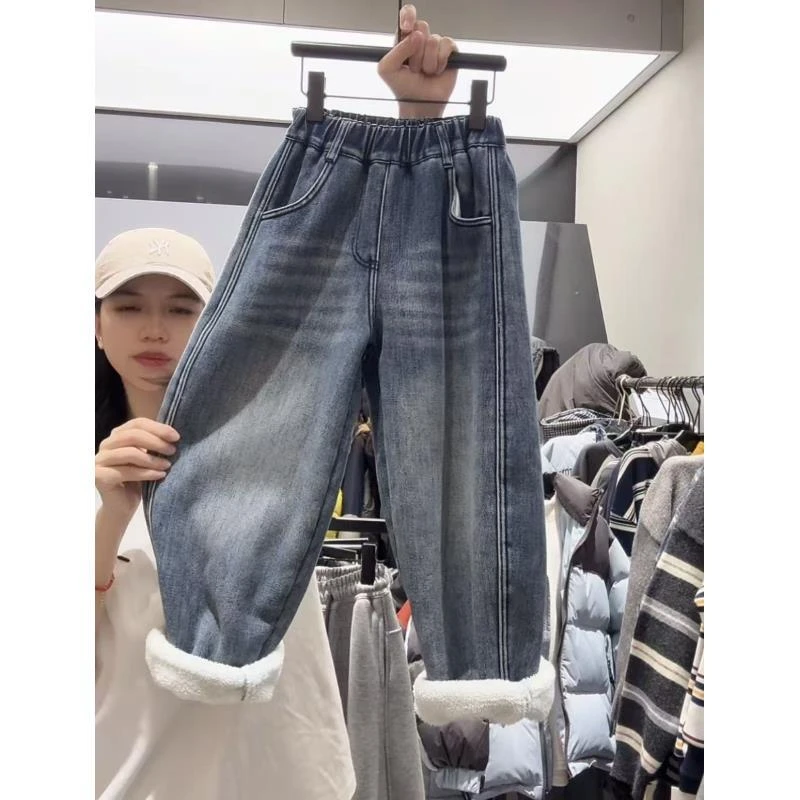 【现货】杭州六小六正版BY LIUXIAOLIU冬季儿童（加厚绒）牛仔裤20241