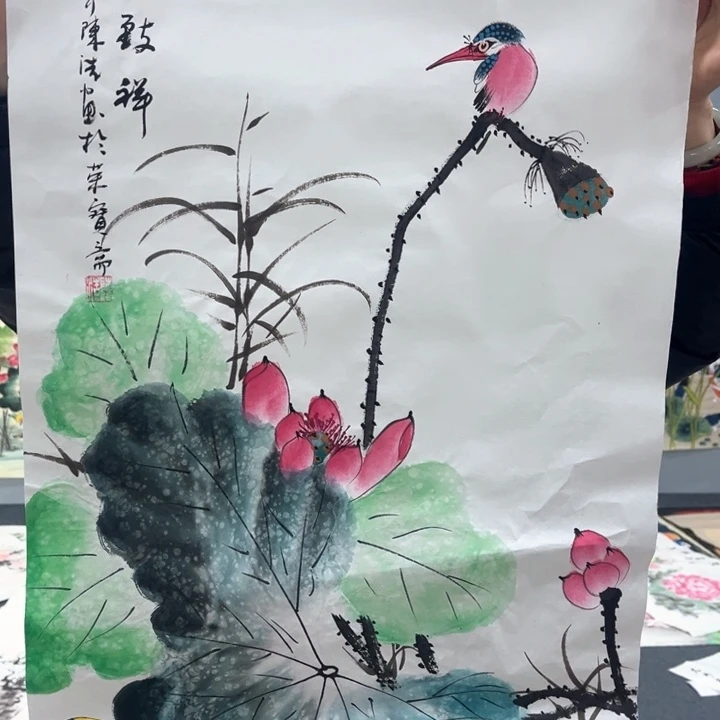 国画我的心好痛啊我的心真的好痛啊好痛