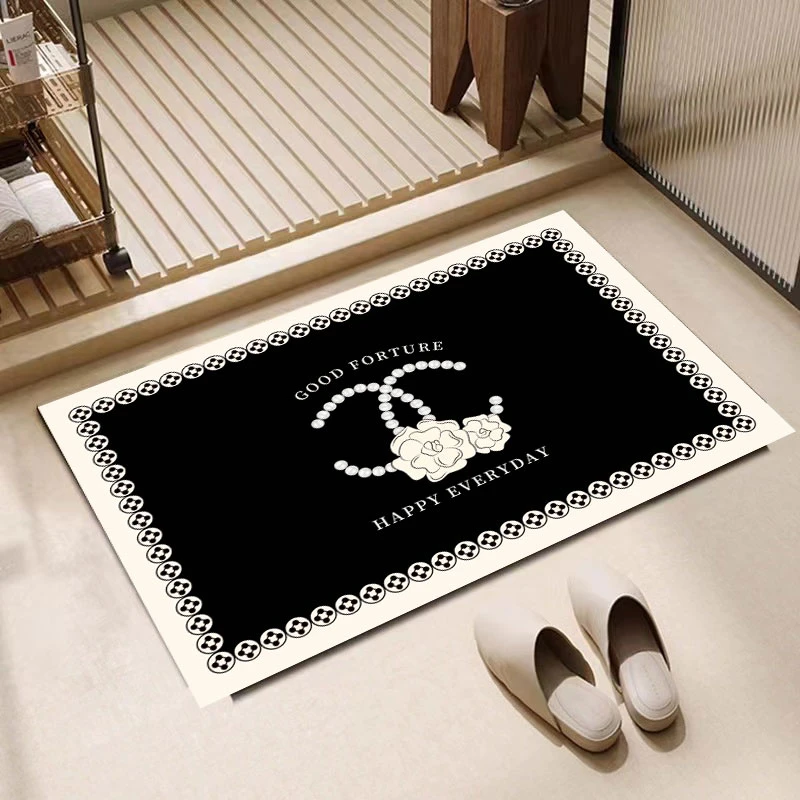 高级软硅藻泥卫生间门口地垫浴室吸水防滑垫洗澡间门垫小香风脚垫