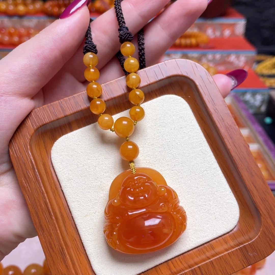 蜜蜡颈饰未镶嵌项链