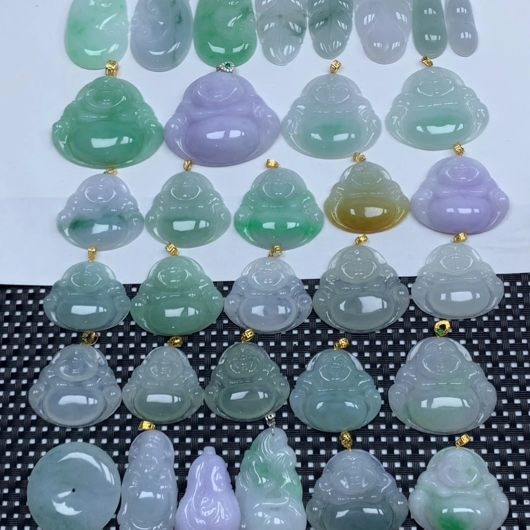 翡翠未镶嵌颈饰天然