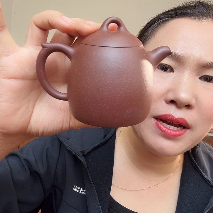 紫砂茶壶紫泥秦权200cc