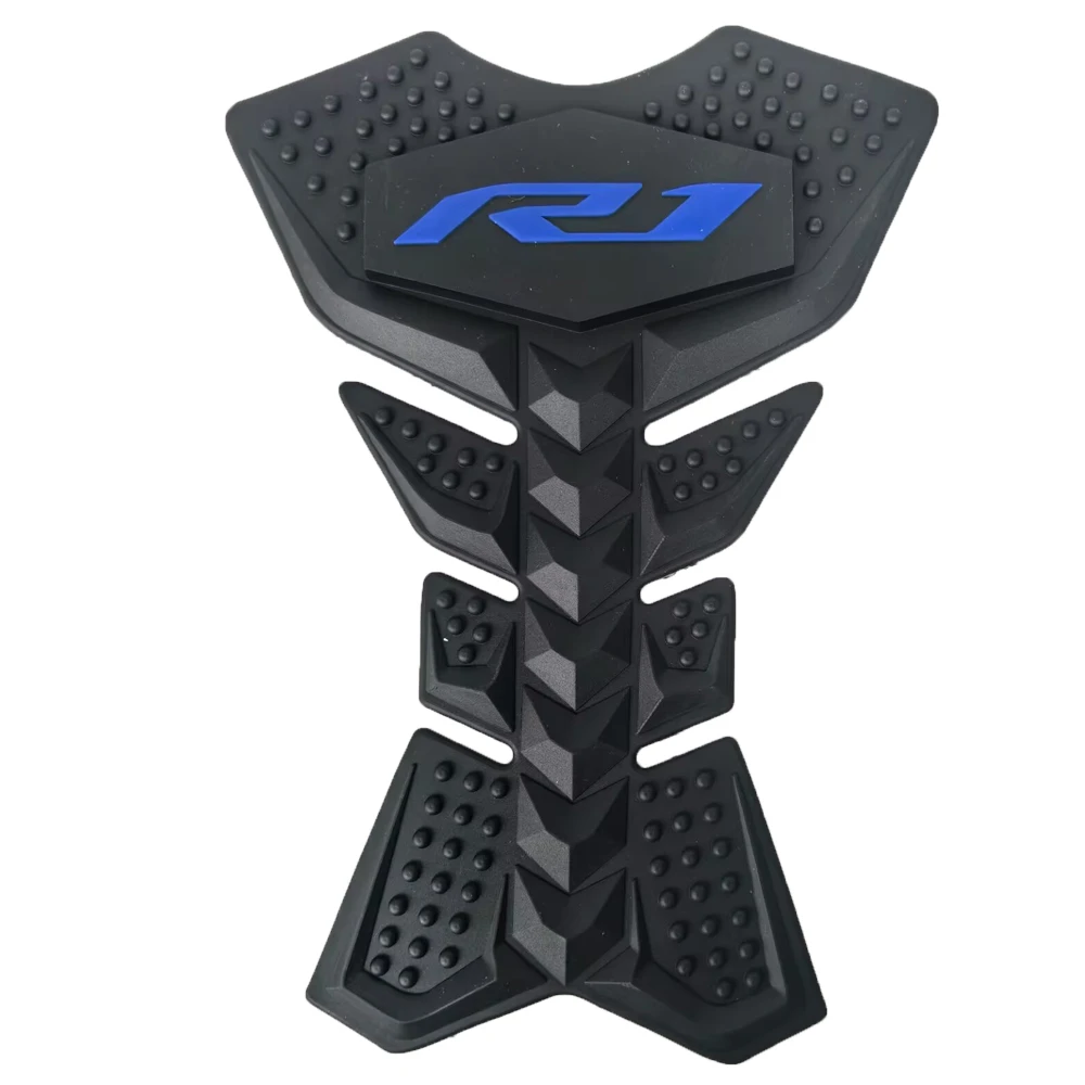 适用雅马哈 YZFR1 R1 蓝色立体油箱保护鱼骨贴