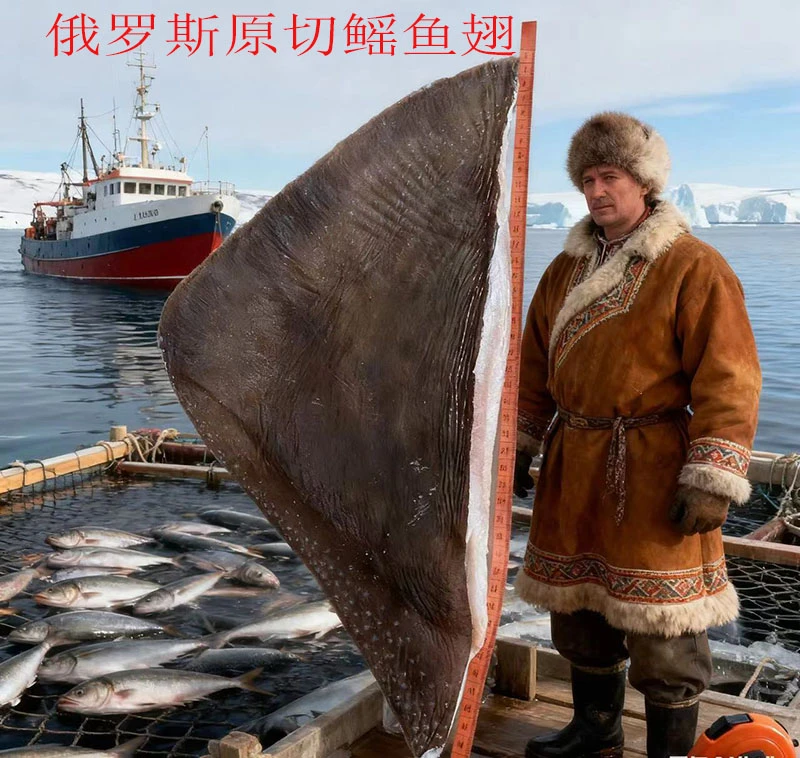 俄罗斯进口原切鳐鱼翅味美鲜嫩纹理清晰不添加科技魔鬼鱼鱼翅