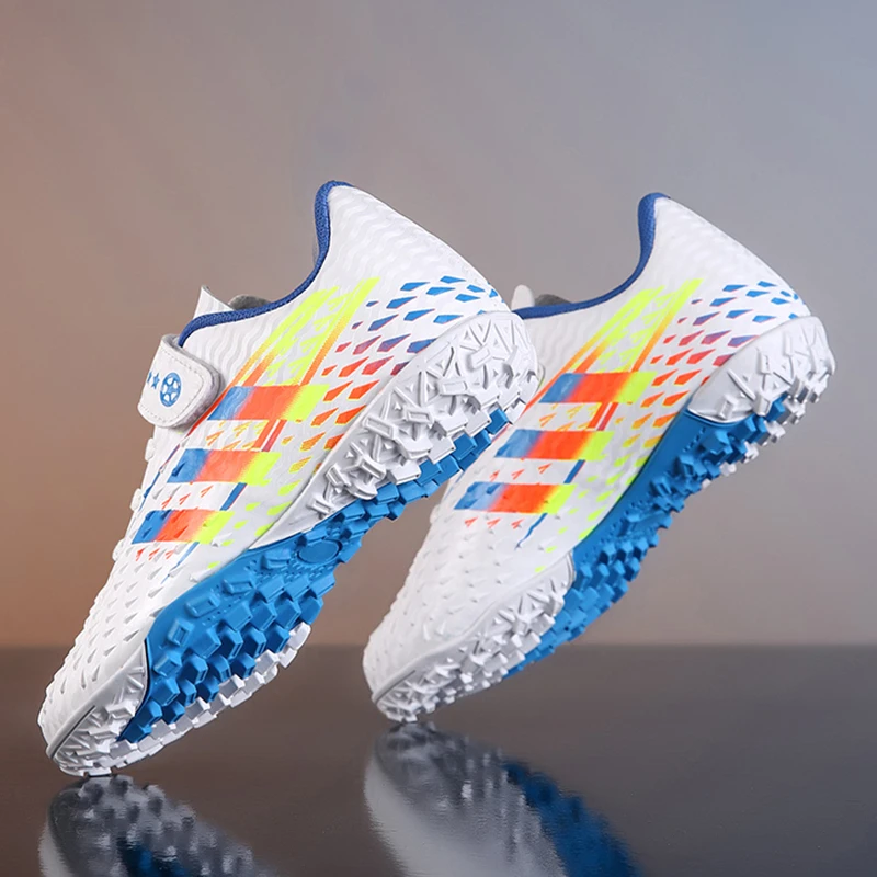 ABCJINDE儿童足球鞋男童魔术贴碎钉鞋小学生男孩训练防滑少儿球鞋