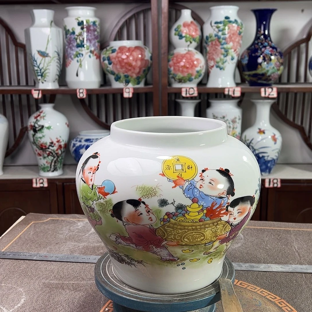 陶摆件景德镇陶瓷大口进宝