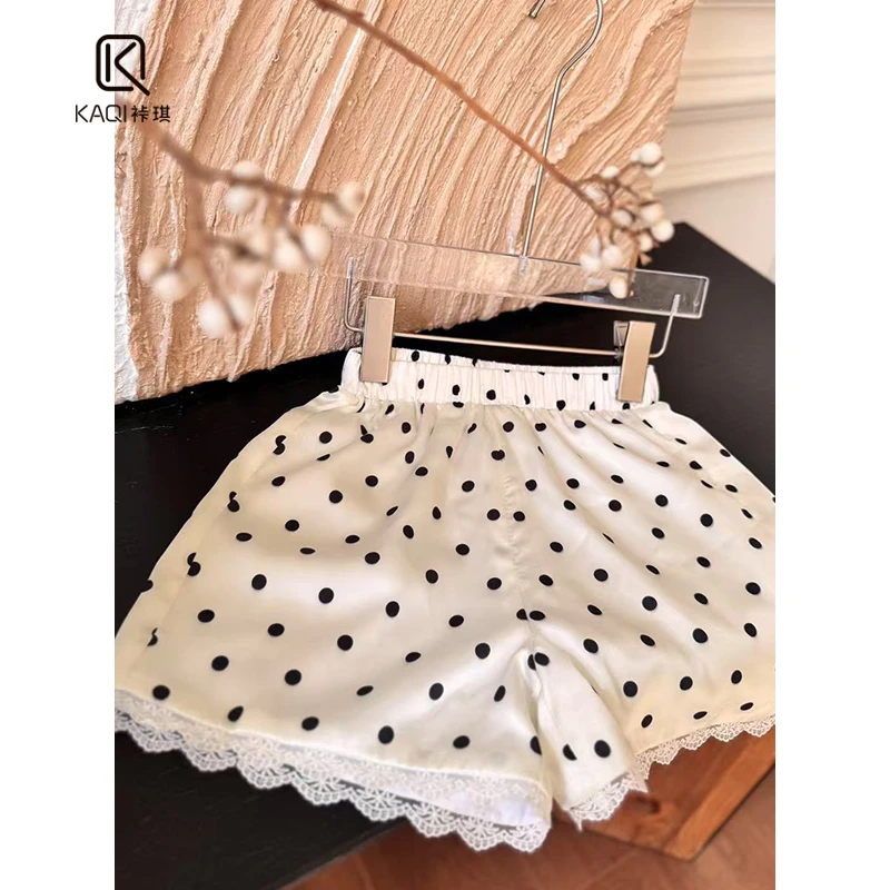 【Lpink童装】女童夏季新款洋气小仙女宝宝百搭波点花边短裤92014