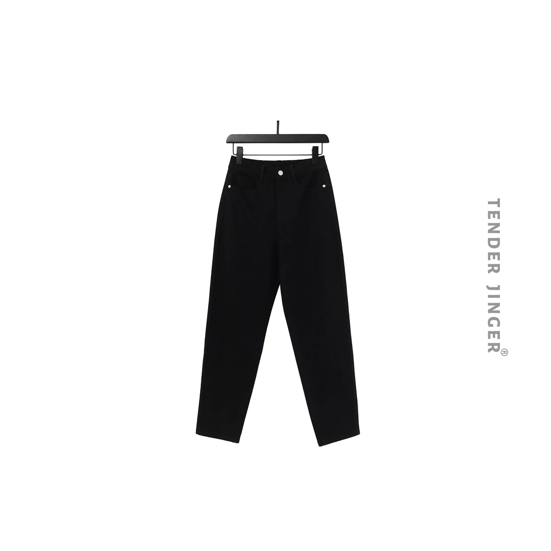 【专柜】秋冬松紧腰薄绒锥形牛仔裤 T2312RM186R