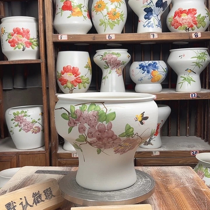 摆件口22紫藤新款陶瓷陶瓷