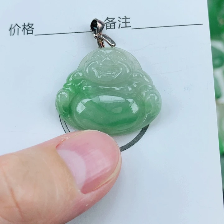 颈饰银S925镶嵌翡翠