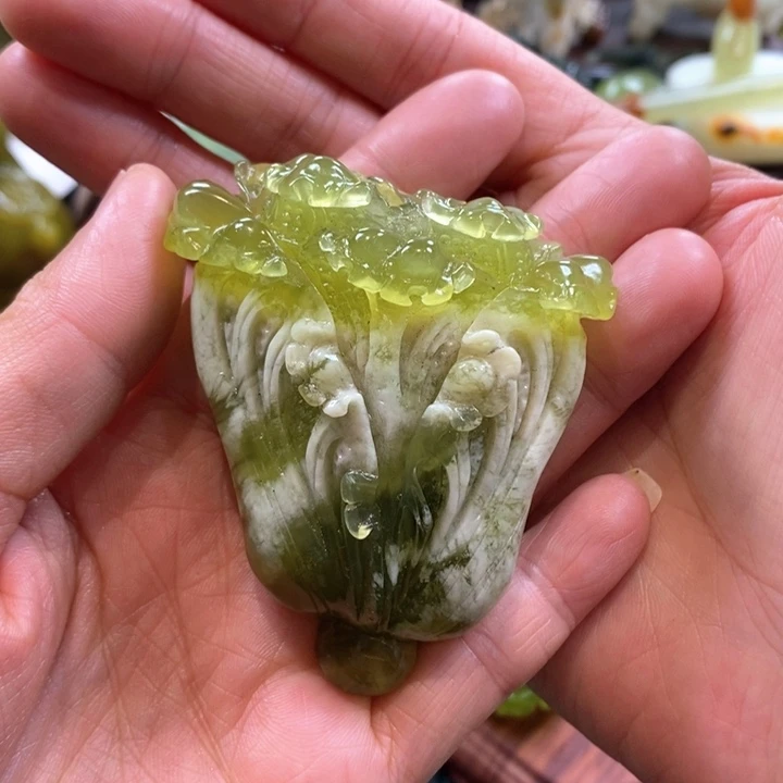 蛇纹石玉未镶嵌手把