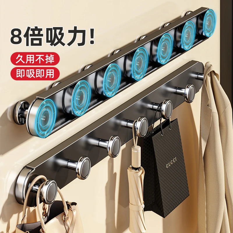 优勤吸盘挂钩免打孔强力承重一排门后挂衣架浴室置物架入户门钩子