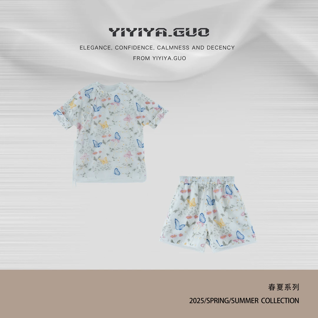yiyiya.Guo艺艺吖【夏日里】新中式中国风重工刺绣套装1749SS52