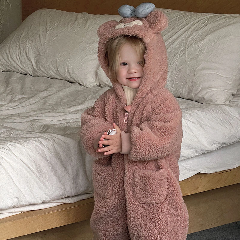 婴幼儿卡通连体毛毛外套WZ85021