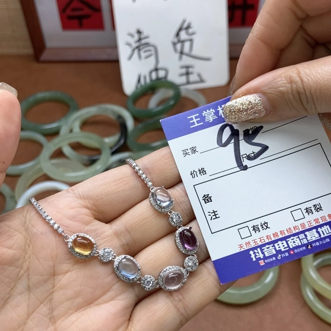 水晶吊坠吊坠银S925镶嵌