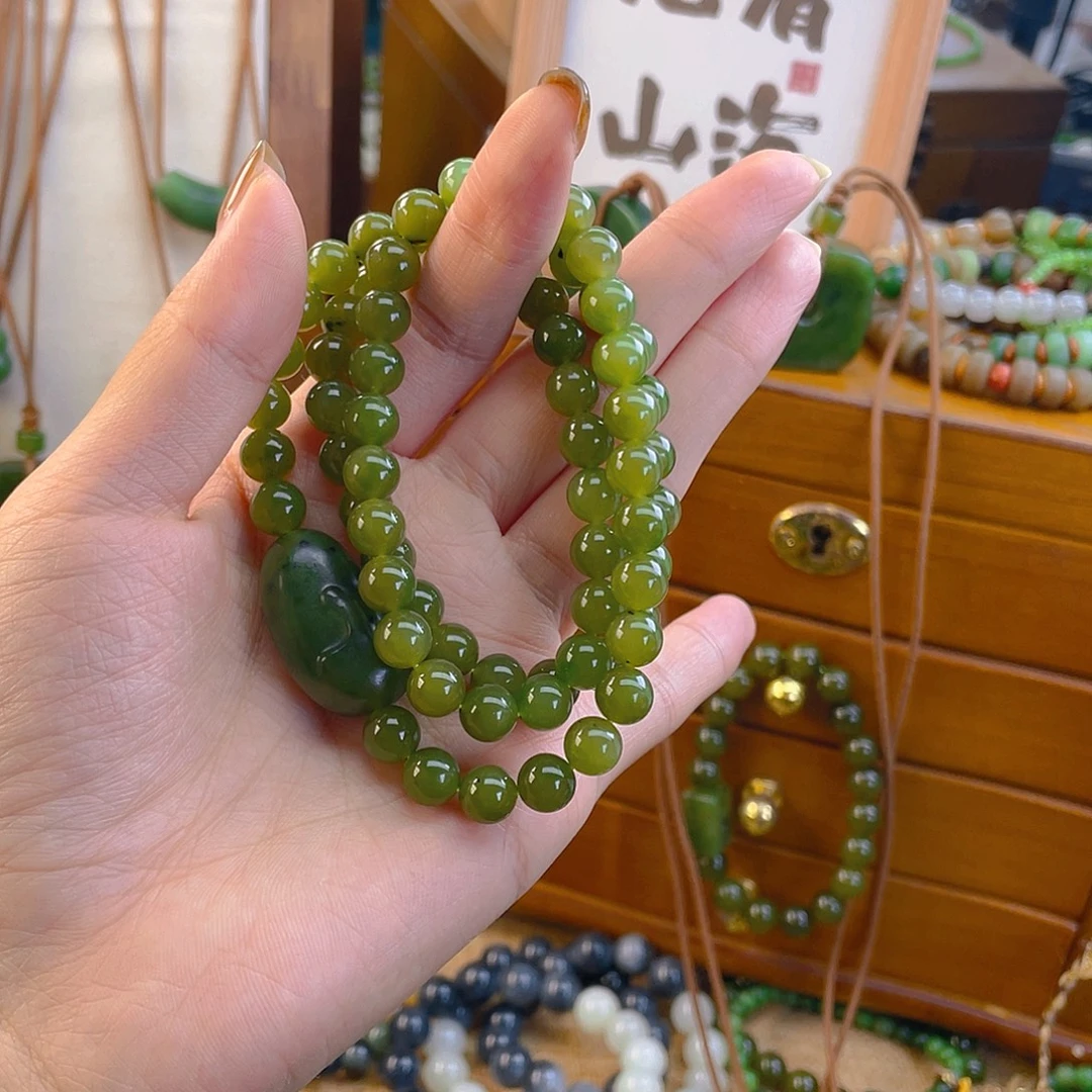 和田玉未镶嵌手链