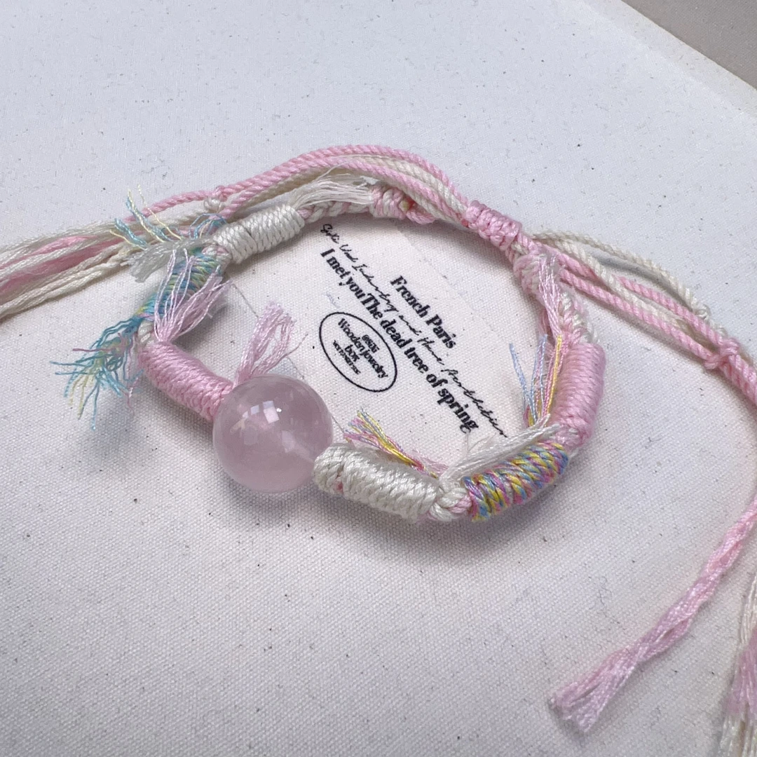 【云深雾浅】天然水晶DIY手串-S53