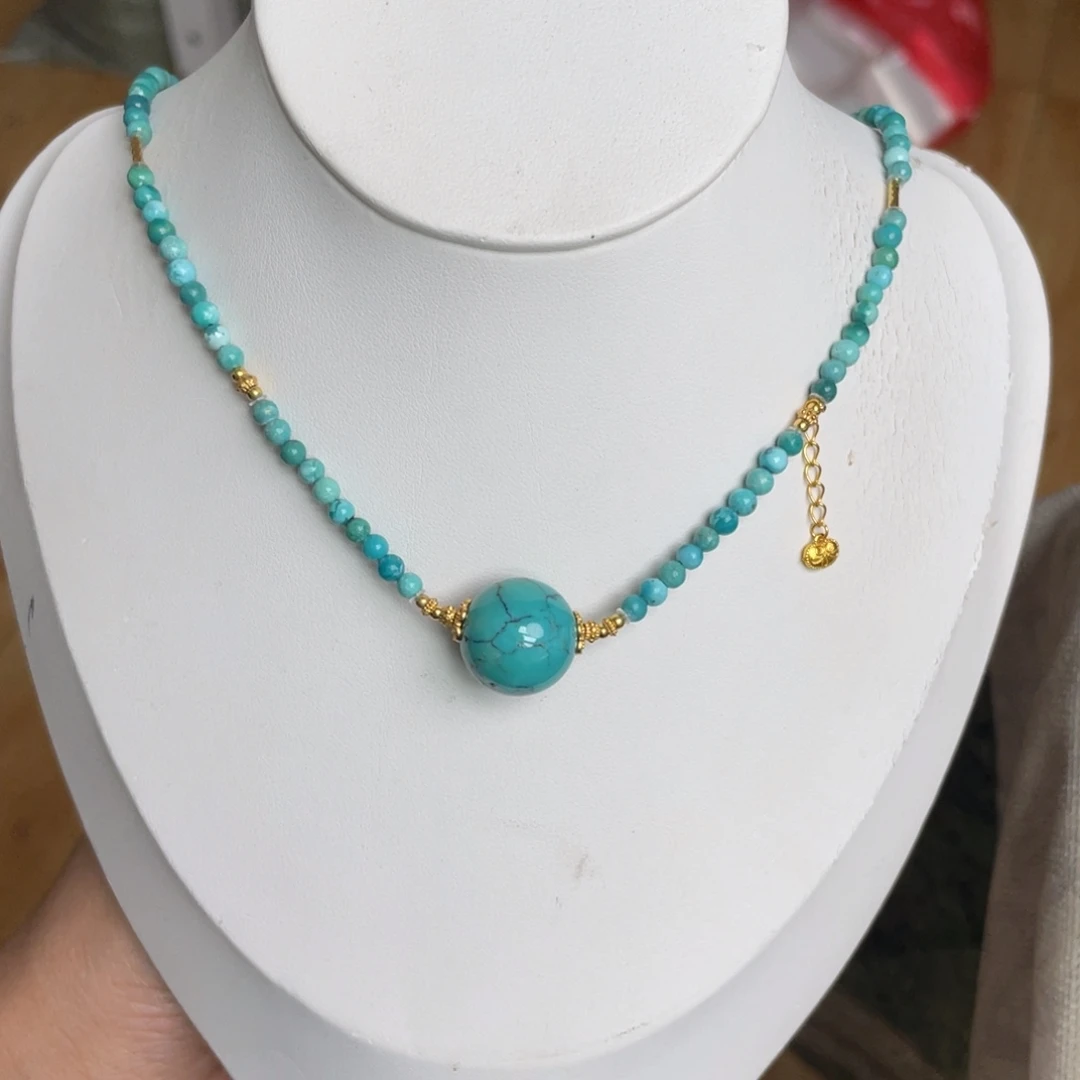 绿松石未镶嵌颈饰