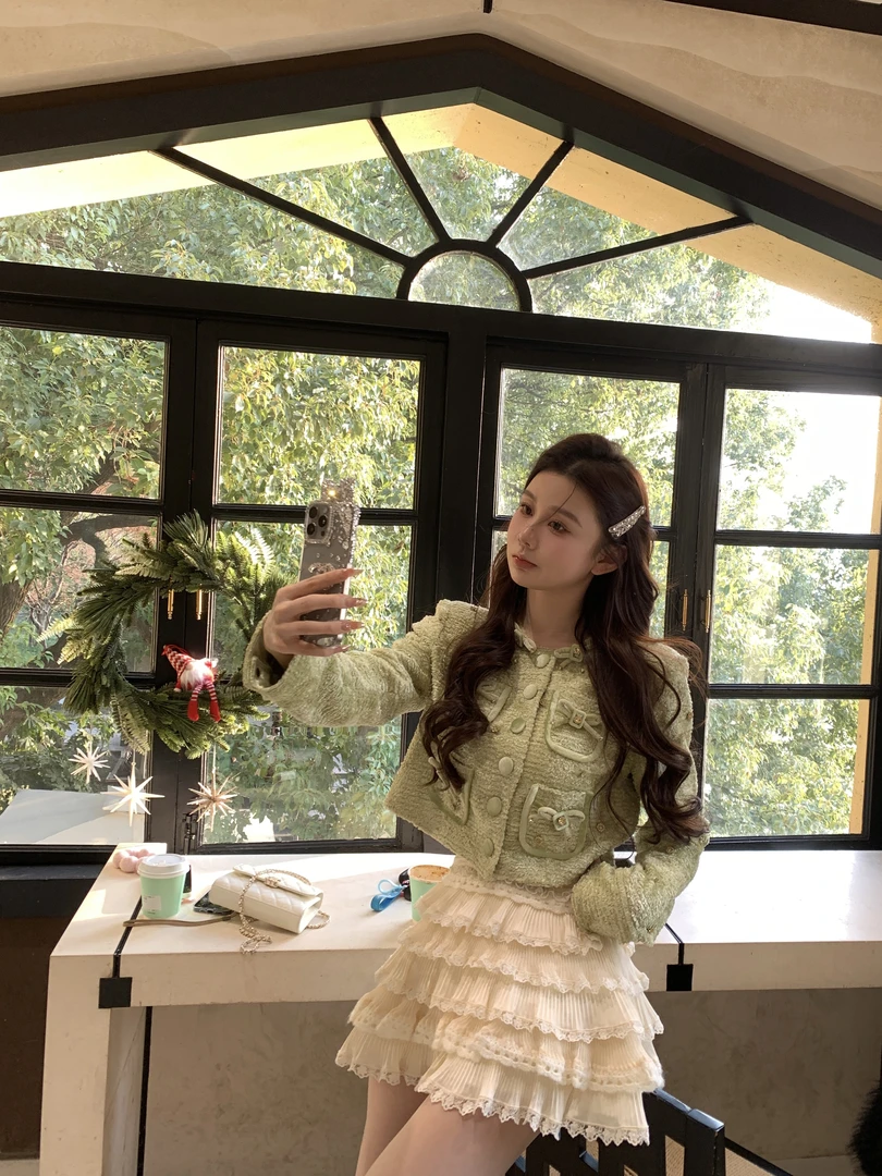 AZZHEN【春日序曲】 精致贵气立体丝绒蝴蝶结钉钻套装 AZ5ASW10-00